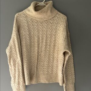 Old Navy Beige Turtleneck Sweater